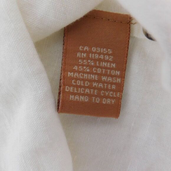 April Cornell Embroidered Linen Blend Ivory Crochet Sleeveless Top Sz Medium - Picture 4 of 6